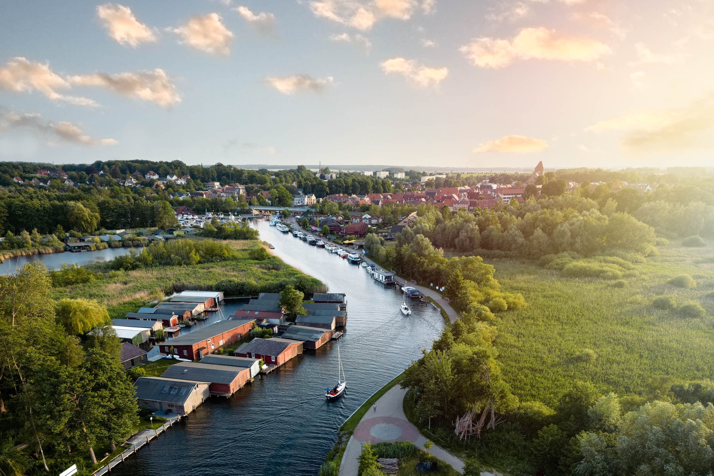 Luftaufnahme von Plau am See